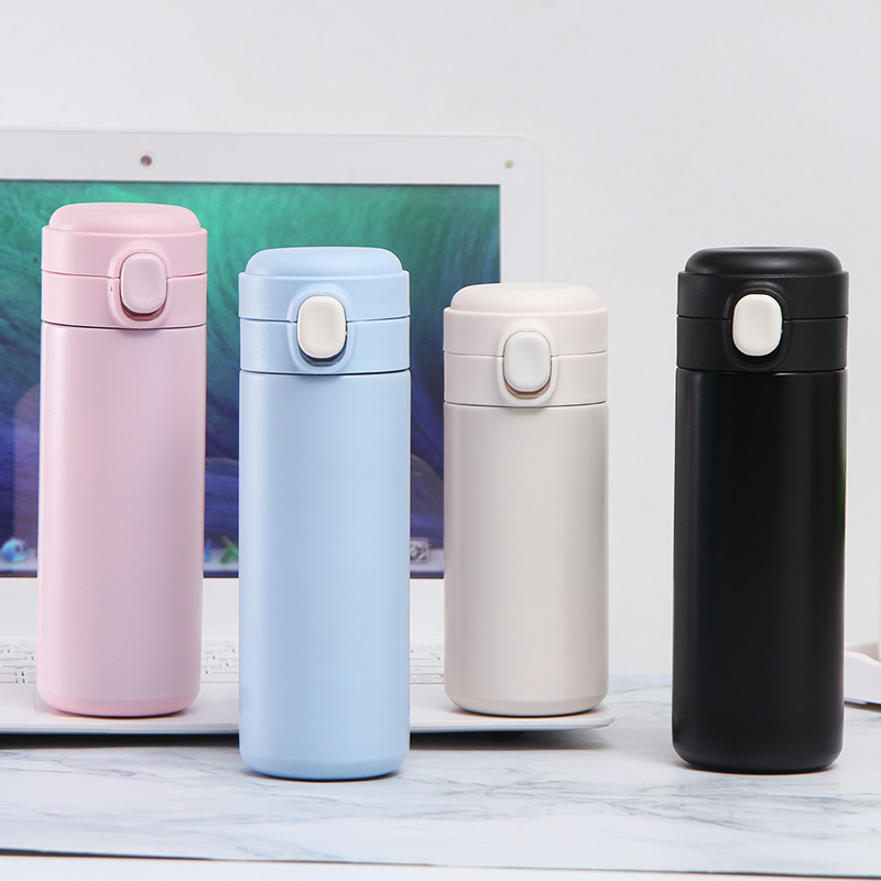 Taza térmica de acero inoxidable de 320ML, Taza Termo para el hogar y la Oficina, cubierta que rebota, termo, taza para café, té, leche, botella térmica