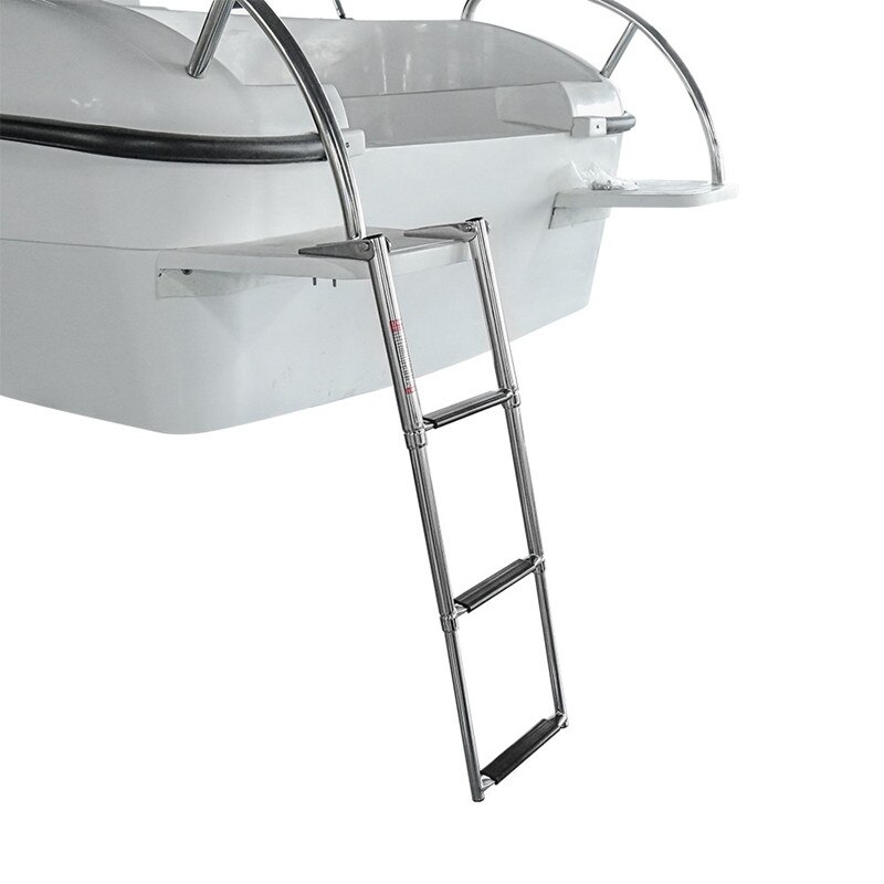 3 Step Stainless Steel Telescoping Marine Boat Ladder Swim Step Over Platform