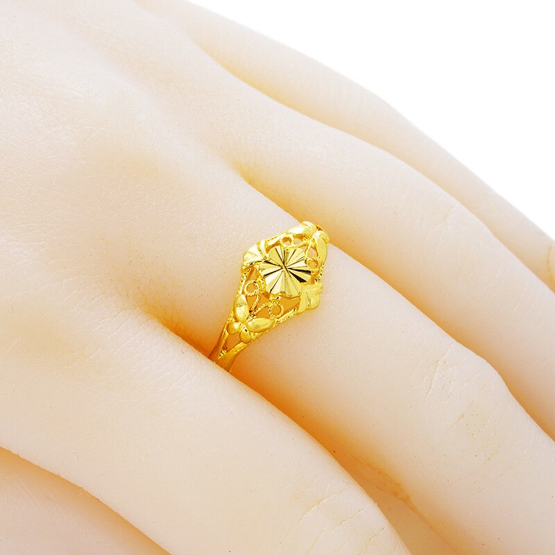 Bagues simples ondulées pour femmes, couleur or 24K, en cuivre pur, bague hypoallergénique, bijoux de mariage, de dames, nouveautés
