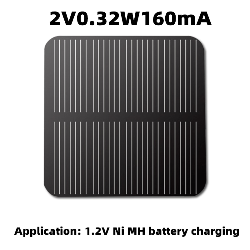 2V0.32W Zonnepaneel Diy Solar Lamp Opladen Panel Opladen Van 1.2V Ni Mh Batterij 160mA Zonnepaneel