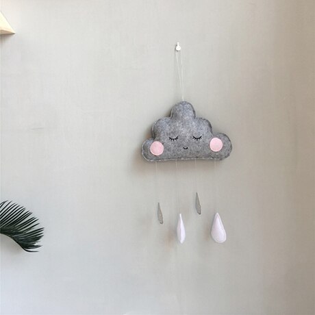 1Pc Wolken Wind Chime Baby Bed Bel Kinderkamer Decoratie Fotografie Props Zachte Rammelaars Mobiele Wandelwagen Opknoping Baby speelgoed: White Water Drops