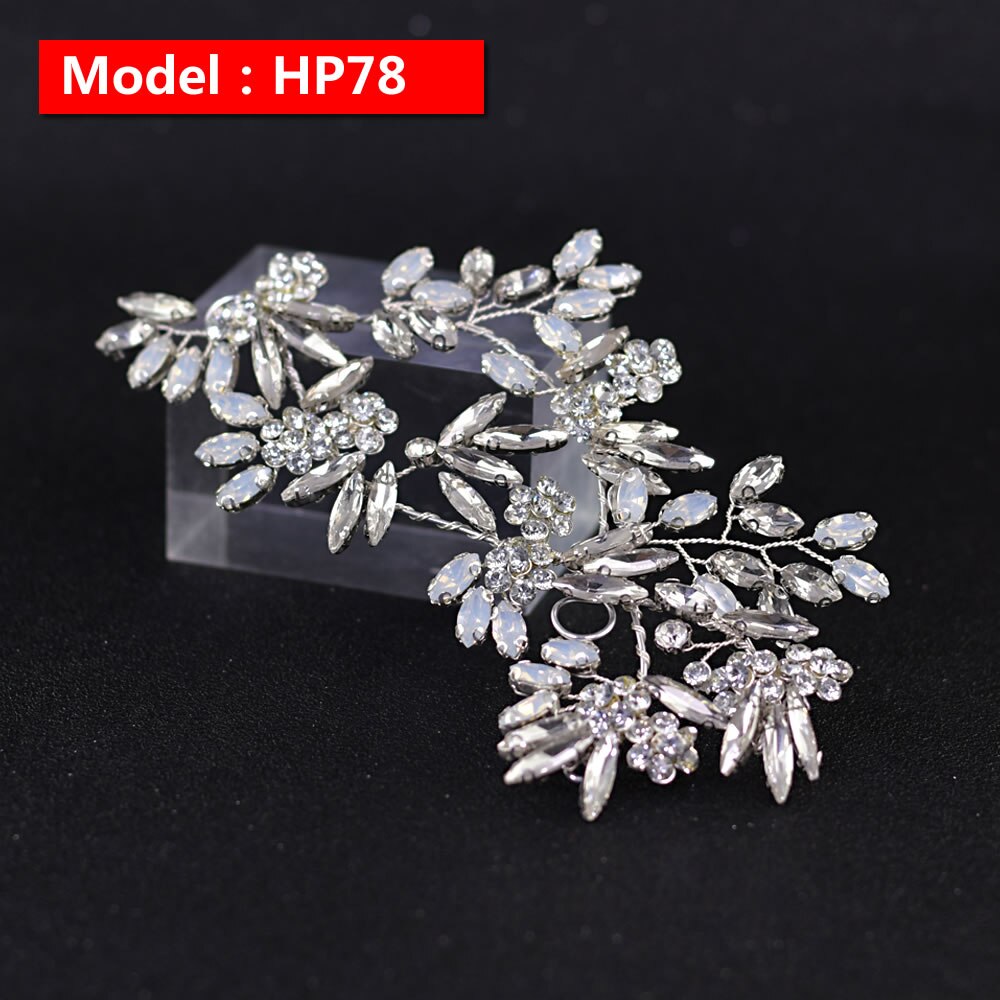 wedding hair accessories bridal hair flower hair piece Bridesmaid hair comb pearl hair clip Silver rhinestones hair jewelry: HP78