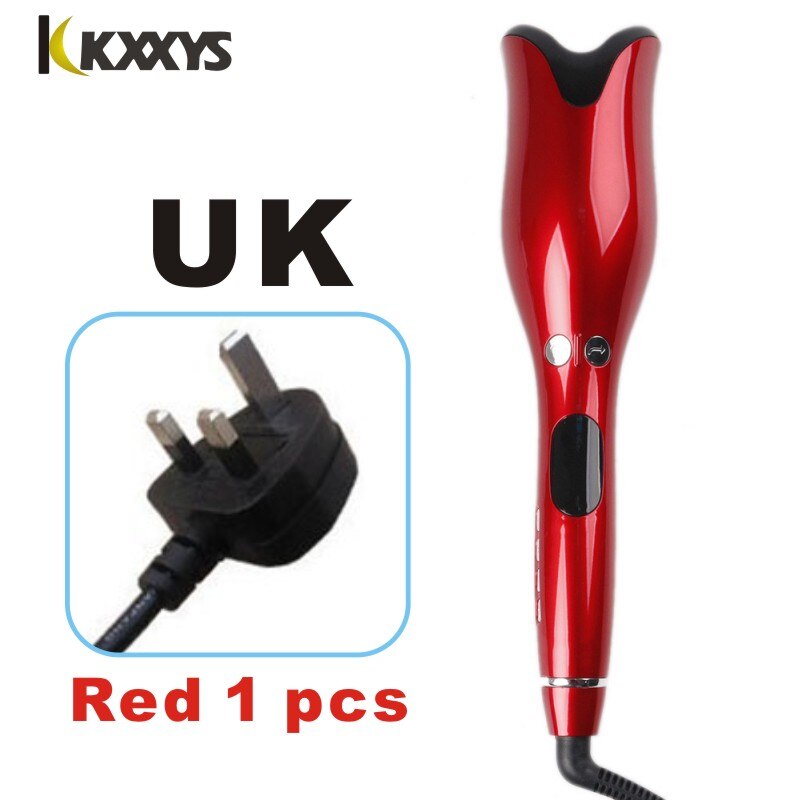 Fer à friser automatique Air bigoudi Air Spin céramique rotatif bigoudi Air Spin N baguette Curl 1 pouce magique cheveux bigoudi outil de coiffure: UK Red 1pcs
