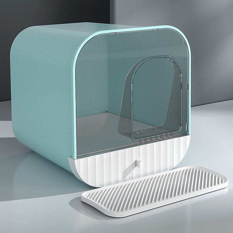 Lettiera per gatti design di lusso chiuso antispruzzo gattino Toilette grande spazio porta scura lettiera per gatti villa ridurre gli odori forniture per gatti