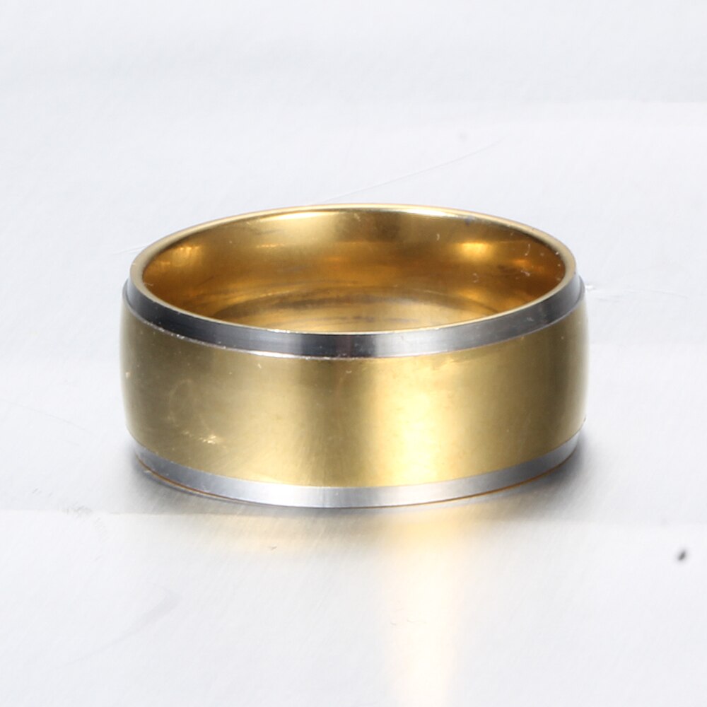Titanium Stainless Steel Rings For Men Double Side Jewelry