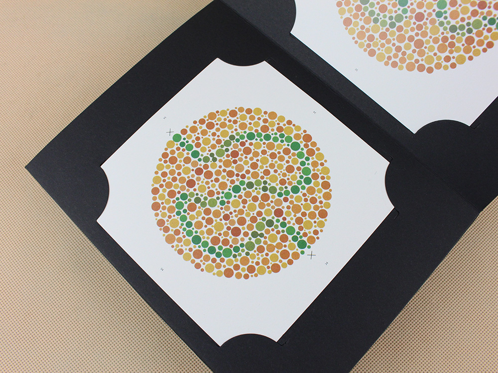 Ishihara Libro Tarjeta de prueba de deficiencia de color de ceguera de optometría de 38 placas