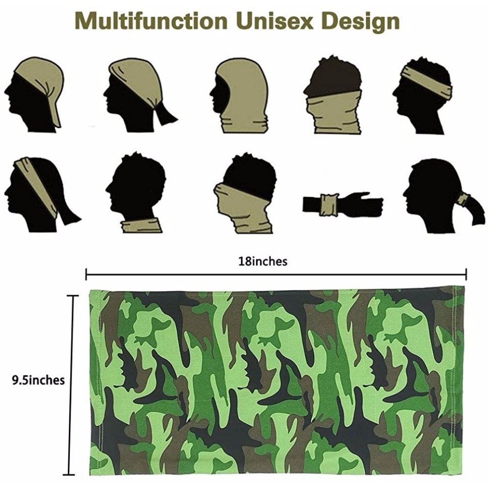 Turbante multiusos para montar en bicicleta, Bandana para ciclismo, cubierta para el cuello para hombres y mujeres, protector solar de seda helada, para pesca al aire libre, senderismo, máscara para la cabeza