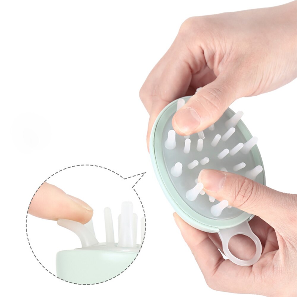 Peine para bebé, champú sólido, masajeador de pelo del cuero cabelludo, cepillo seguro, lavado de cabello para niños, masaje de cabeza portátil, artículos para bebés