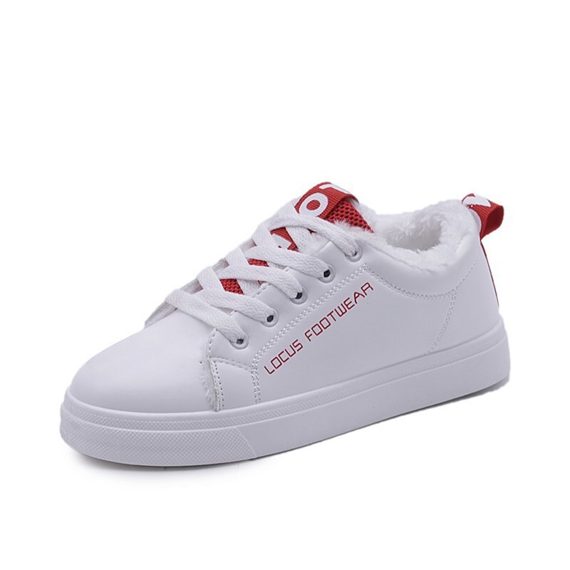 Witte split leren dames dikke sneakers witte schoenen met vetersluiting tennisschoenen voor dames platform dames casual schoenen: 03 / 38
