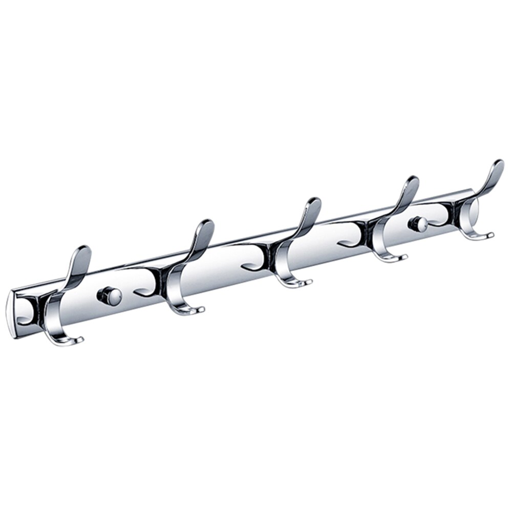 4/5/6 Hooks Stainless Steel Chrome Plating Thicken Robe Hooks Bathroom Coat Hat Wall Mounted Hanger Towel Holder
