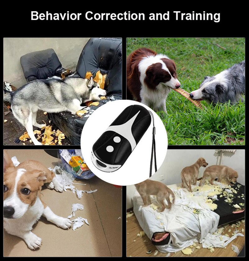 2 In 1 Hond Gedrag Training Apparaat Ultrasone Drive Kat Drive Hond Schakelaar Drive Hond Lichaam Draagbare Licht Rijden Stop barking