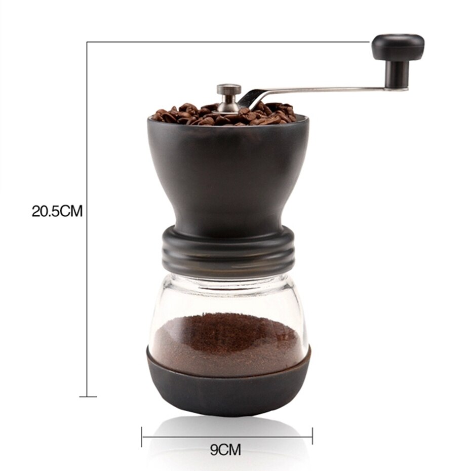 Handmade Coffee Grinder With Storage Jar Ceramic Grinding Core Coffee Bean Grinders Coffee Machine