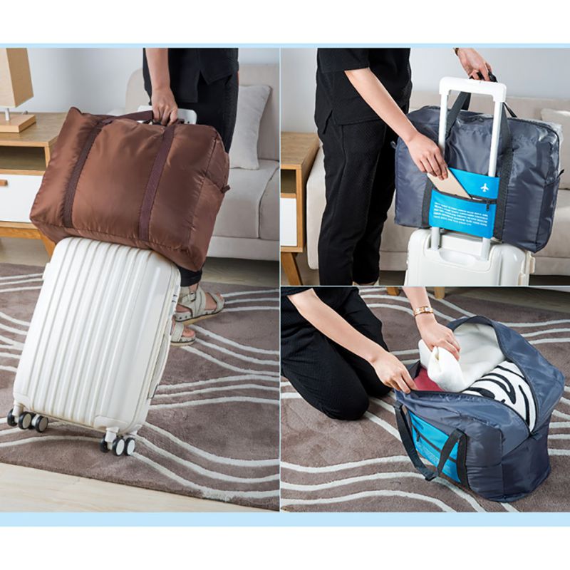 1pc Portable 32 L Large Capacity Folding Handbags Overnight Airplane Travel Trolley Bags