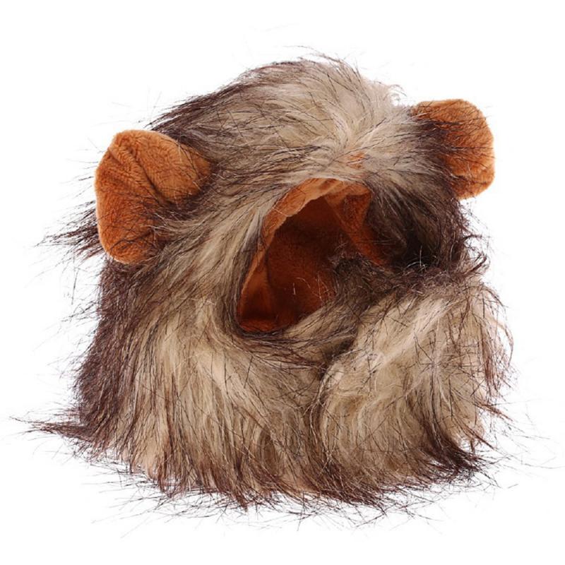 Funny Cute Pet Cat Costume Lion Mane Hair Cap Hat For Cat Dog Halloween Christmas Clothes Fancy Dress With Ears Cat Costumes: Default Title