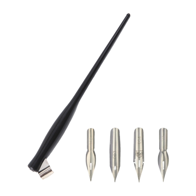 English Copperplate Script Antique Dip Pen Oblique Calligraphy Pen Holder Calligraphy Pen: Burgundy