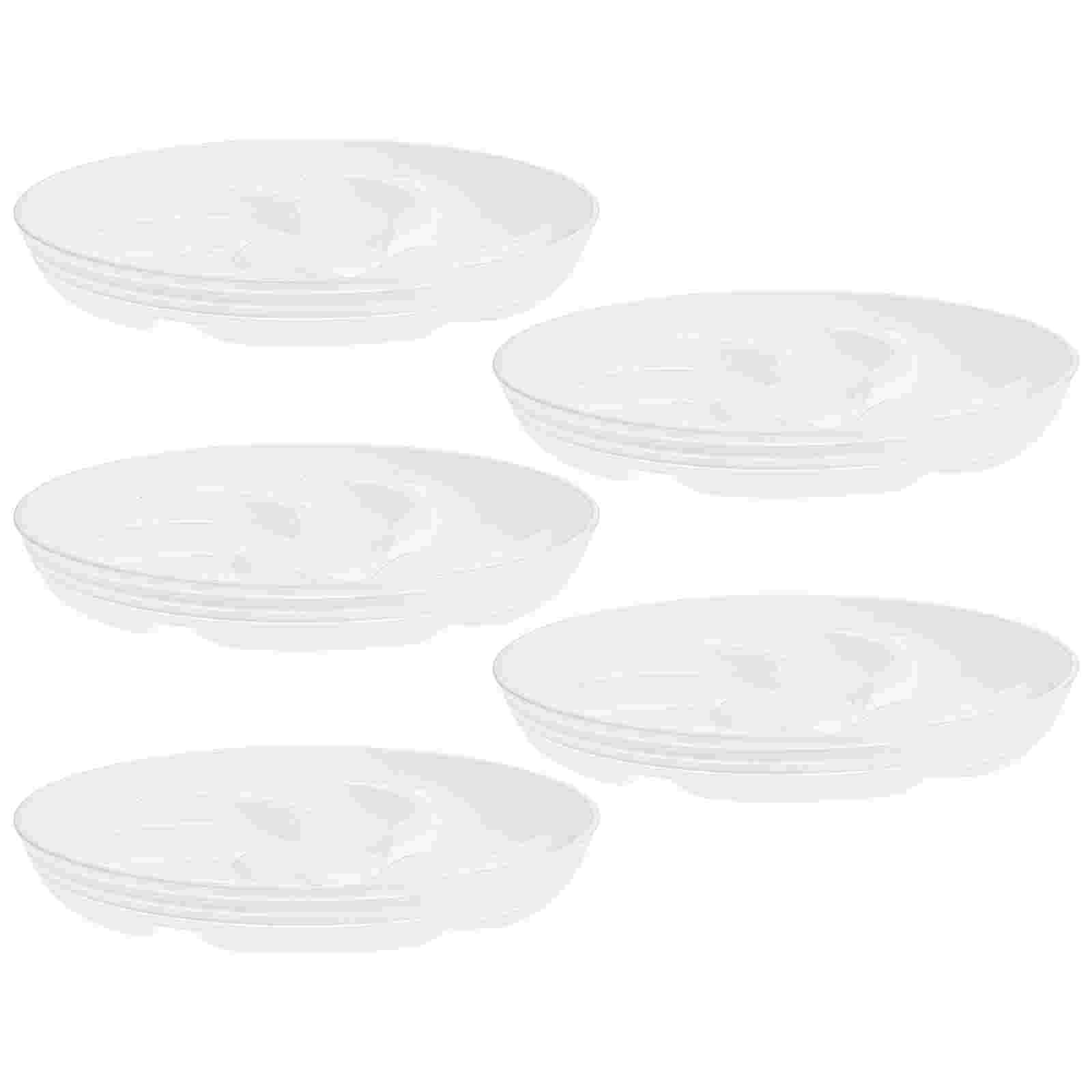 5pcs Large Plant Pot Base Resin Flowerpot Round Tray Succulent Pot Trays