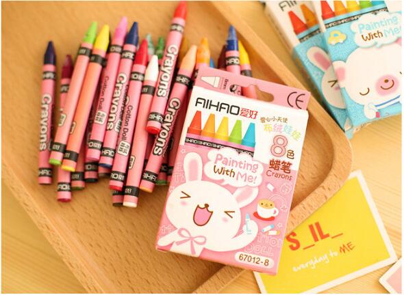 Deli Wax Crayon Kids Oil Painting Stick Candy Color Oil Pastel Crayon Child Safety Non-toxic Pastel 8/12/24/36/48 Colors Per Box: 8color
