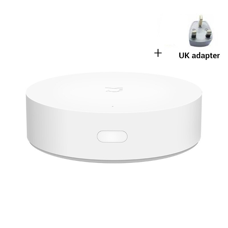 Original xiaomi mijia multi-mode gateway zigbee 3.0 wifi bluetooth mesh hub smart home hub arbejde med mi home app apple homekit: Tilføj uk adapter
