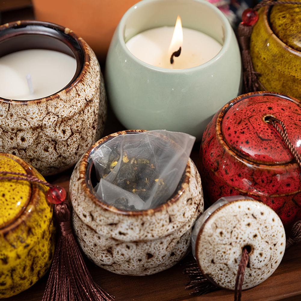 Aromatherapie Kaars Geurende Kaarsen Set Natuurlijke Soja Wax met Bloemen Essentiële Olie Reizen Jar Box Kaarsen voor Aromatherapie S