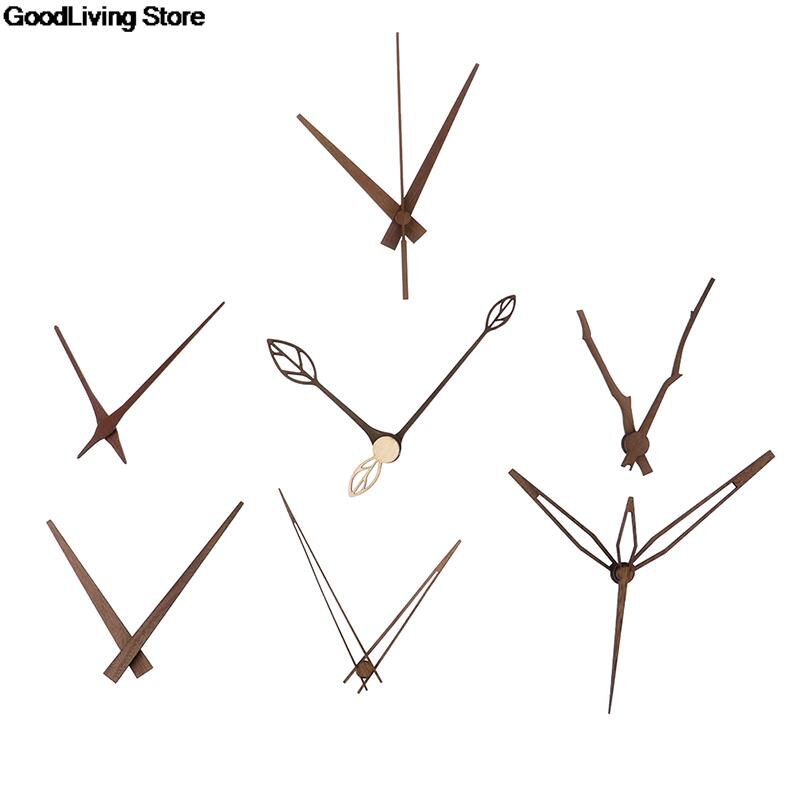 1 set Wooden pointers DIY wall clock hands 10 12 inch clock Walnut wood needle Quartz Clock replace part Accessories