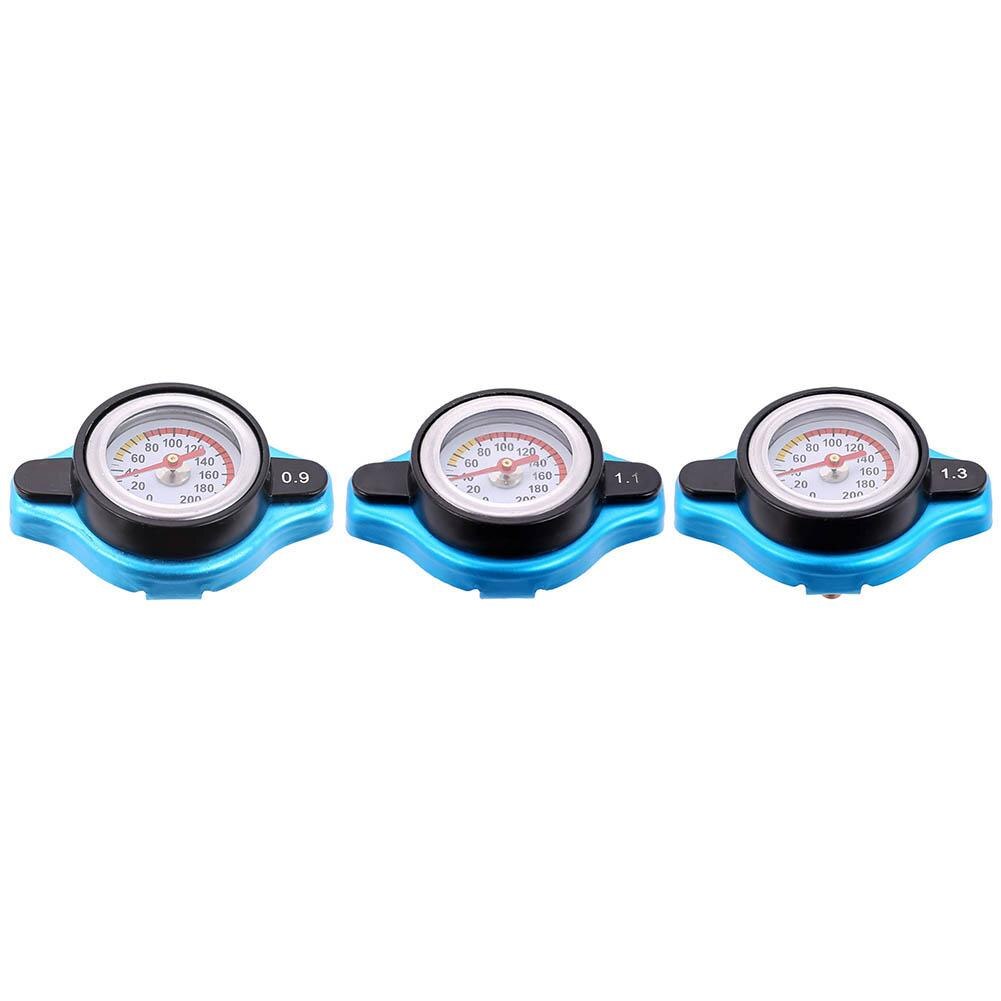 Tapa de radiador para coche, medidor de temperatura del agua, medidor termostático, mejora la presión del radiador y el rendimiento de refrigeración, Universal