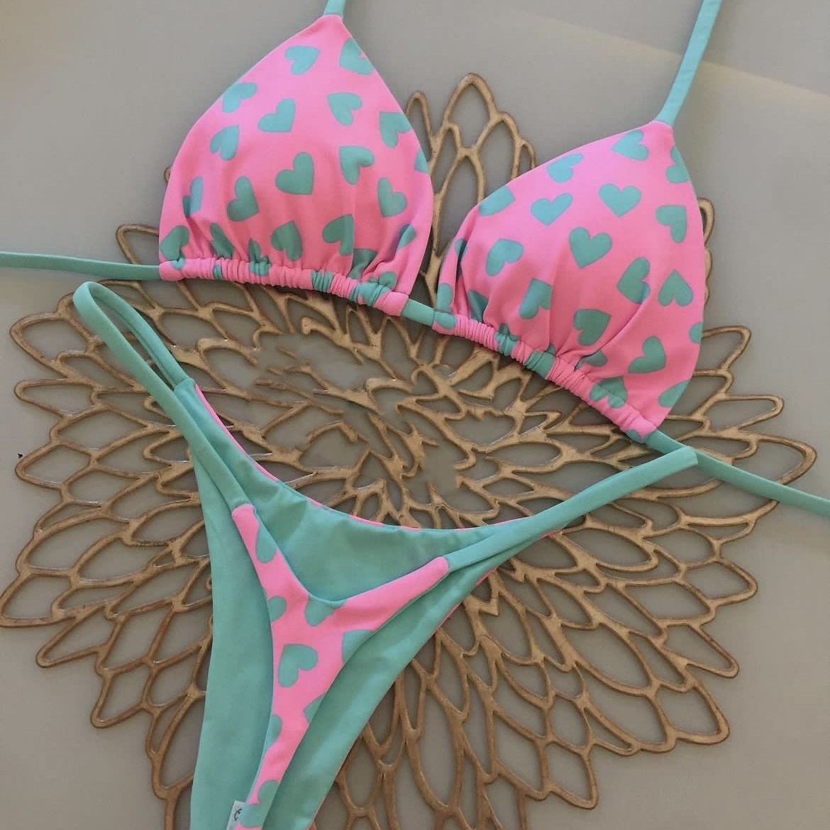 Sexy femmes Bikini plage maillot de bain deux pièces ensemble