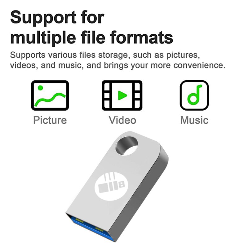 BU KING Metal 3.0 USB Flash Drive 64GB Pen Drive for PC Laptop 64GB USB Memory Stick 3.0 Flash Drive High Speed Drive