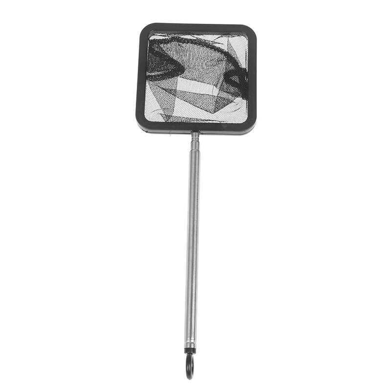 Fish Tank Rectangle Frame Telescopic Handle Fishing Landing Net