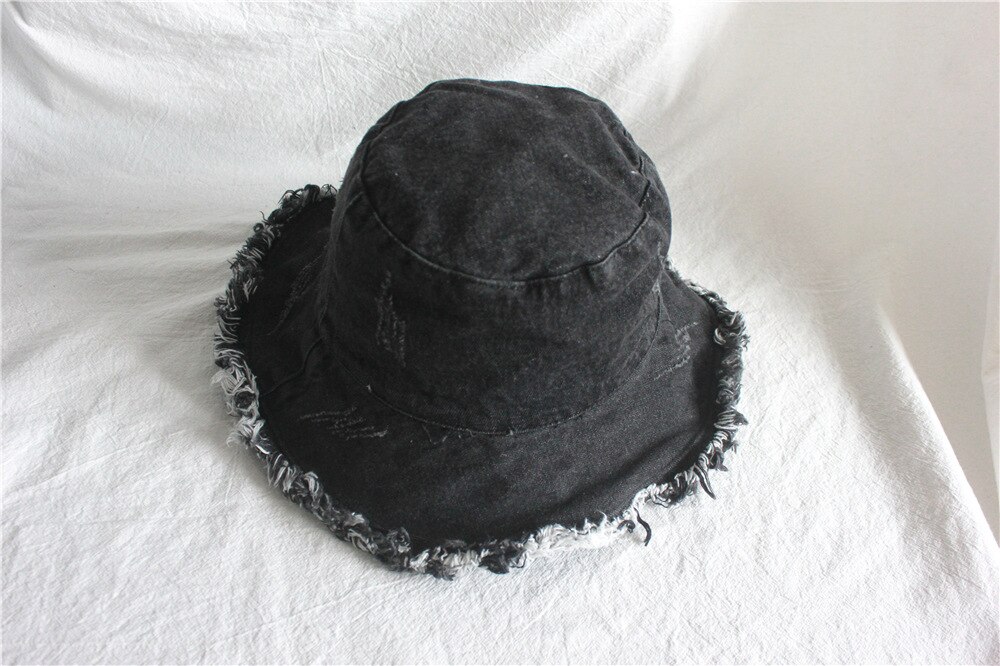 Chapéu tipo bucket hat, chapéu tipo bucket hat unissex chapéu ao ar livre,: Black