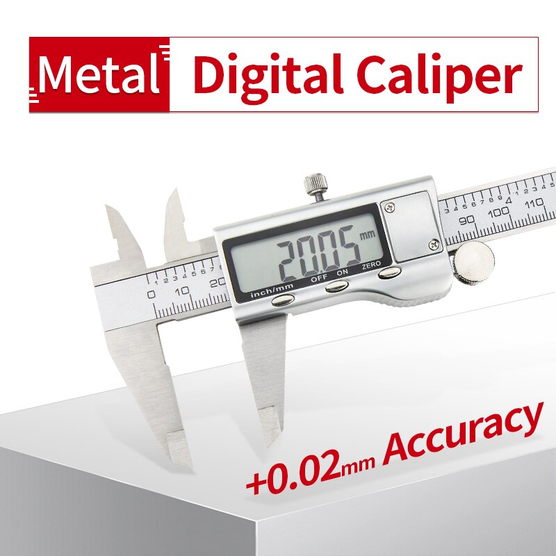 Digital Calipers Metal case 6-Inch 150mm Stainless Steel Electronic Digital Vernier Caliper Metal Micrometer Measuring