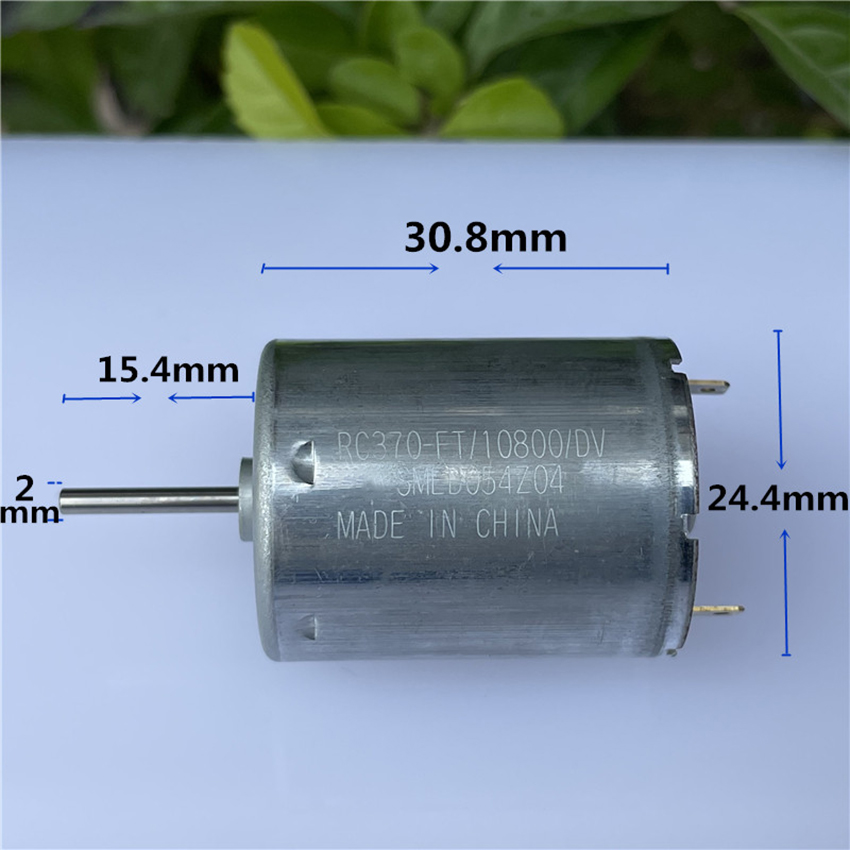 Neue 370 DC Motor- 6V-24V 1200rpm ~ 5000rpm langsam Geschwindigkeit Metall Pinsel Motor- 24mm Mikro Runde stumm Energie sparen Motor- RC370-FT-10800