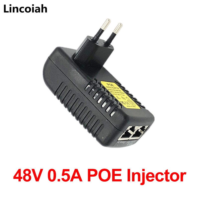 48V 0.5A Cctv Security Surveillance Poe Voeding 24W Poe Stekker Poe Injector Ethernet Adapter Ip Camera telefoon Us Eu Plug