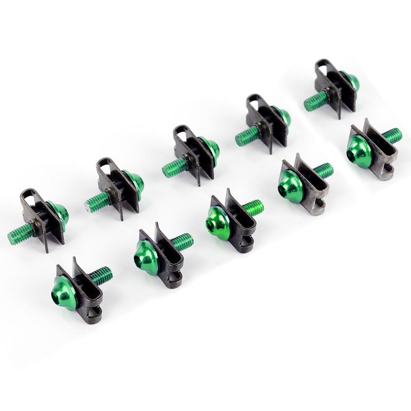 Tornillos de carenado de M5 multicolor para motocicleta, Clips de sujeción de velocidad, tornillos y tuercas de Metal, accesorios para Moto, 10 piezas, 5x16mm: 04