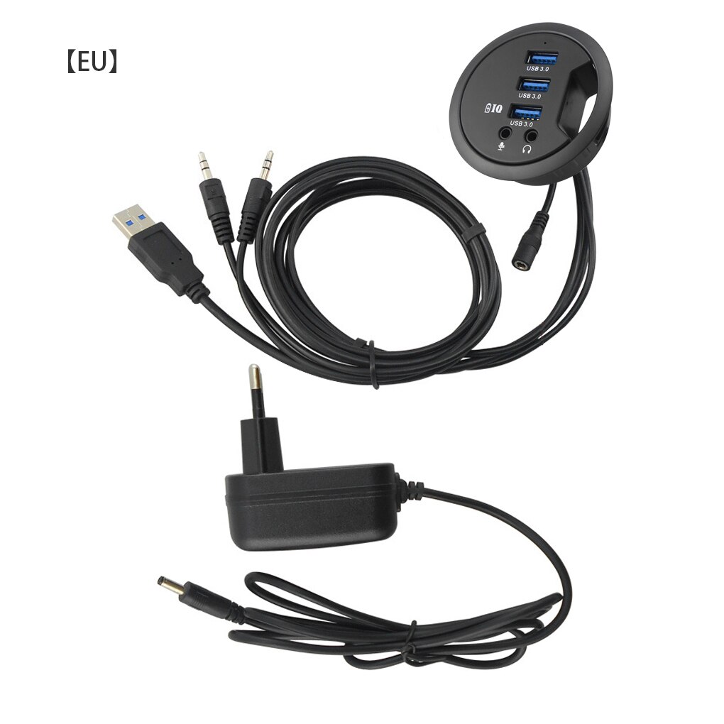 USB HUB USB3.0 Mount with Card Reader USB 2.0 3 Ports With SD/TF Headphone/Mircophone Adapter For PC/Tablet: 5 in 1 cable port