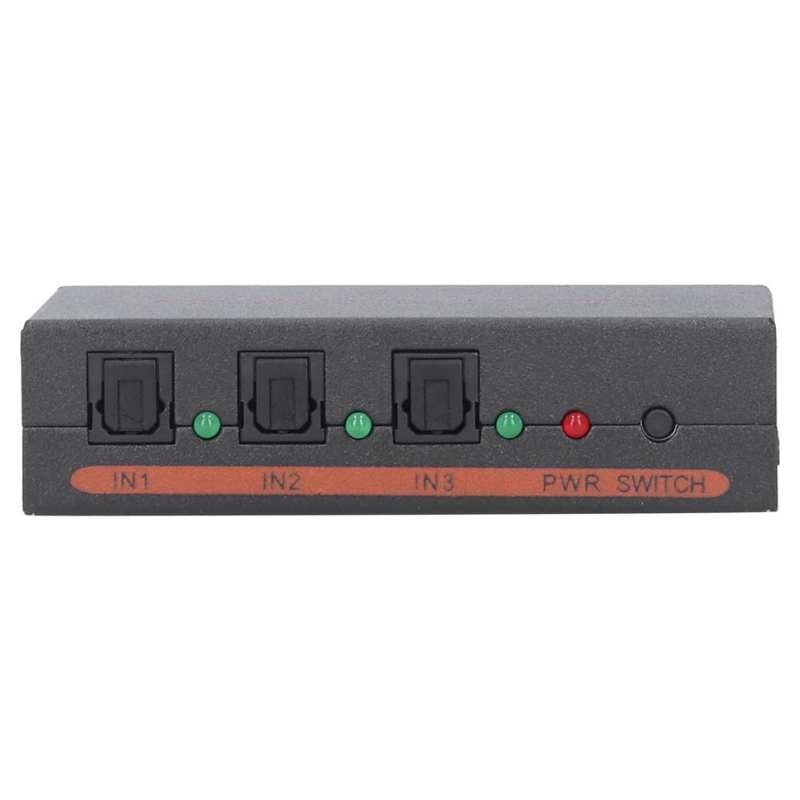 3x1 Optical Fiber Digital Audio Decoder Optical to for SPDIF/AV/RCA Converter for DSP and 96KHz/24bitDAC digital processing chip