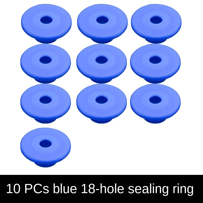 Toilet 40/50 drain pipe deodorant silicone seal washer drain pipe air conditioning pipe dual purpose anti-backwash: blue 18holes(10Pcs)