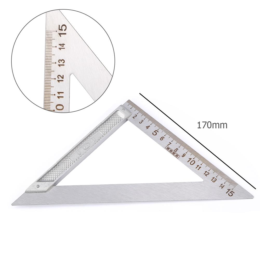 305mm Multifunctional Adjustable Combination Angle Ruler 45 / 90 Degree With Bubble Level Square Angle Ruler Measuring Tools: 170mm