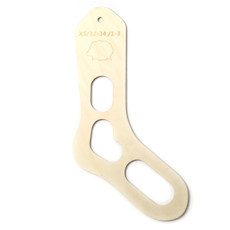 2Pcs Natuurlijke Hout Sok Blocker Voor Diy Sok XS-L Breien Sok Vormen Vormen Breien Boord Gereedschappen Voor Beginners ambachten: XS  Size 32-34