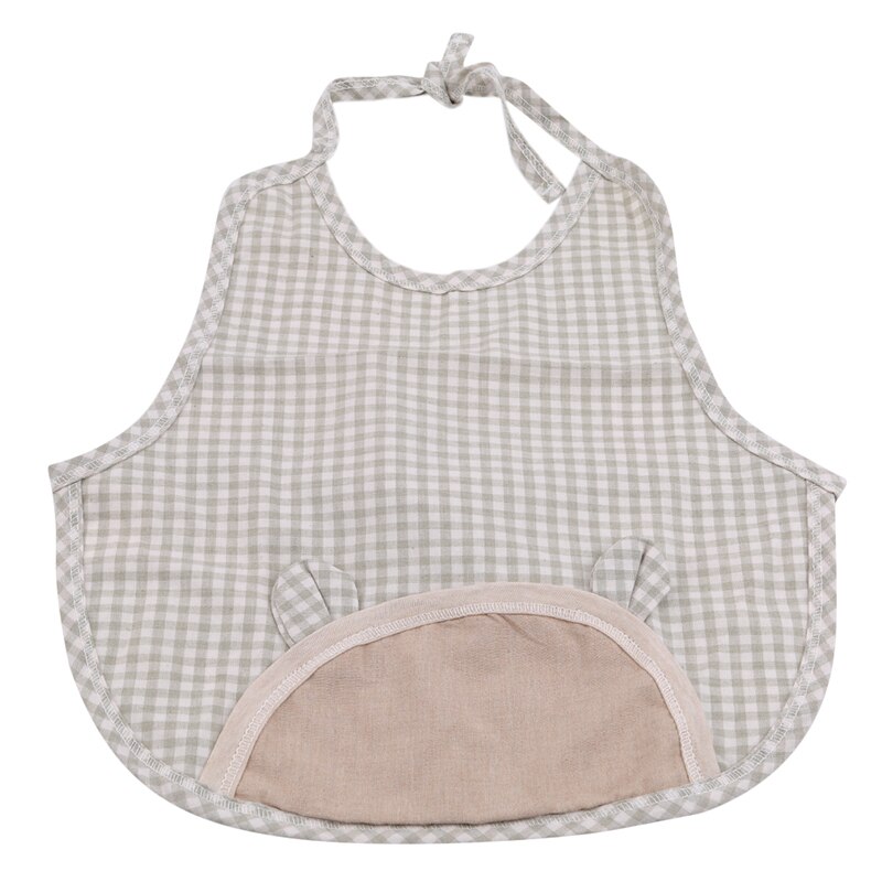 Verstelbare cartoon baby slabbetjes lunch slabbetjes voeding slabbetjes baby cartoon voedingsdoek kinderen baby schort babador bandana: Groen wit