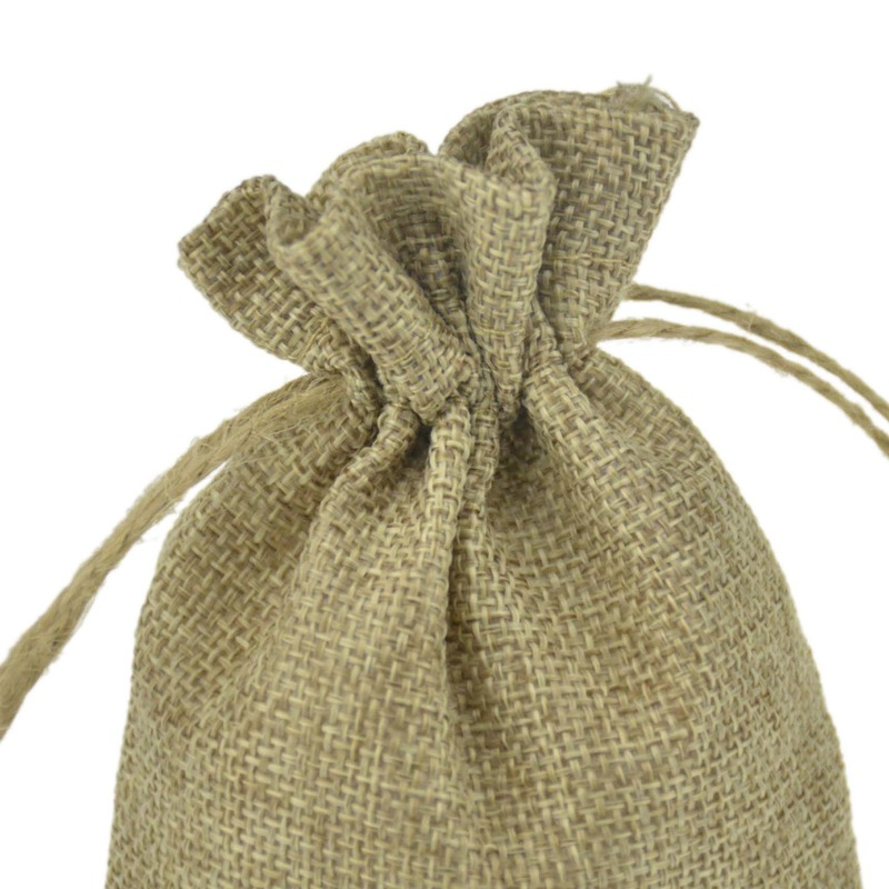 1Pc (11 Maten) herbruikbare Jute Tassen Sieraden Tassen Pouch Wedding Party Opbergtas Valentijnsdag Sieraden Koord Pouches