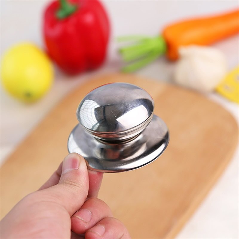 QueenTime Replacement Pot Lid Knob Stainless Steel Pans Cover Knobs Kitchen Universal Cookware Accessories Easy Installation