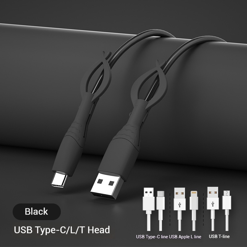 2in1 Silicone Cable Protector for Android/iPhone Anti-Snap Charger Cord Guard /w Reinforced Connector & Tangle-Free Organizer: Blue