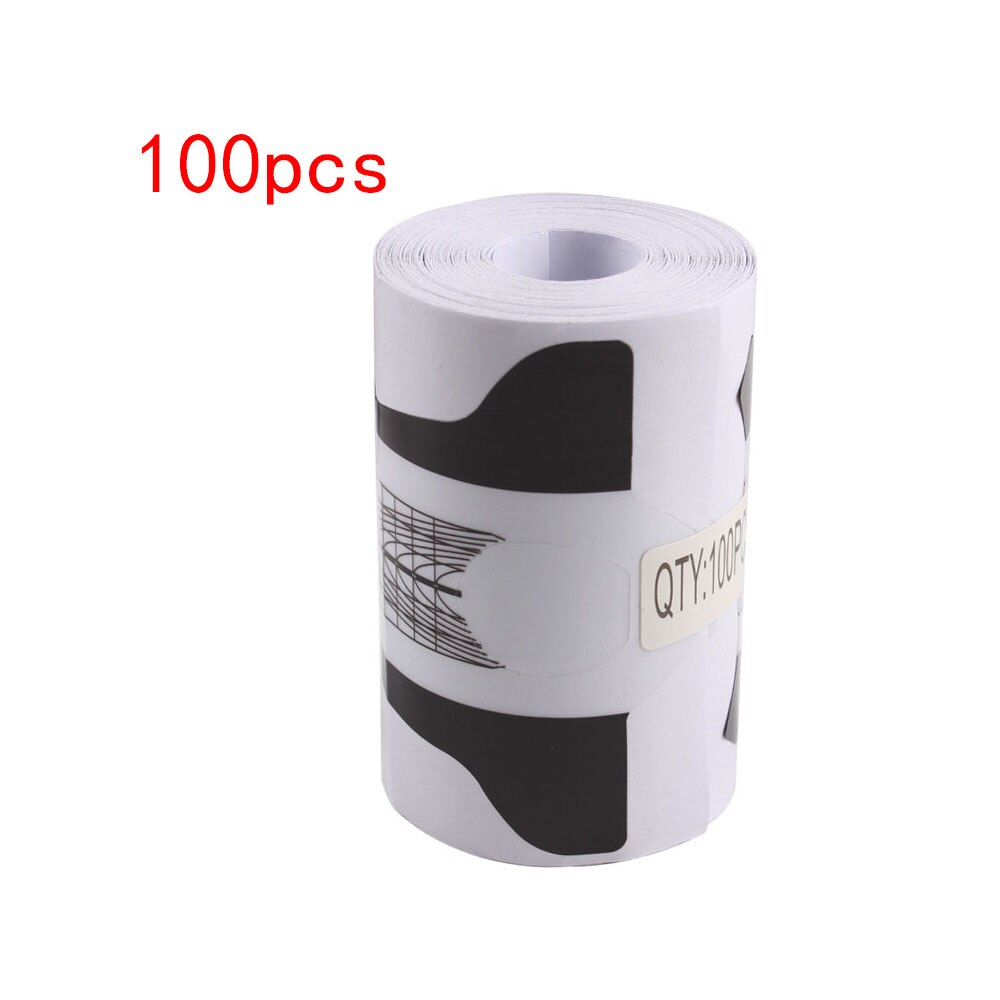 Nail Forms White-black Extension Acrylic Builder Form Guide For Nail Extension Stencil Manicure Tools: 100pcs