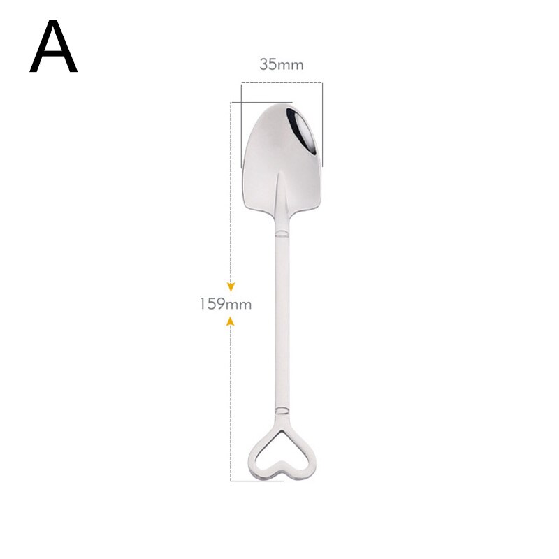 Retro Watermelon Shovel Coffee Spoon Stainless Steel Dessert Spoon Ice Cream Spoon Tip Flat Shovel for Christmas: A