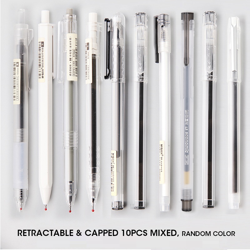 M & G Einfache Nette Muji Stil Gel Kuli-einstellen 0,35 0,38 0,5mm Tinte Schwarz Gel Stifte für Büro schule Liefert Japanische Schreibwaren gelpen: 10 Stifte gemischt