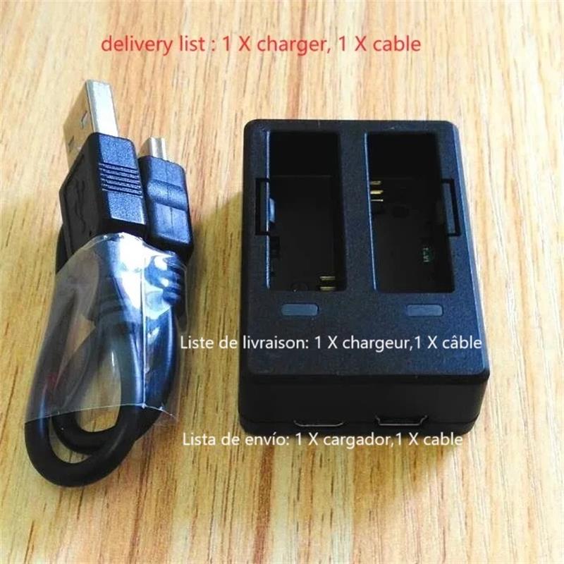 SJCAM-baterías originales para Cámara de Acción SJ6, baterías recargables, cargador Dual, funda de batería para SJCAM SJ6 Legend: charger andUSB cable