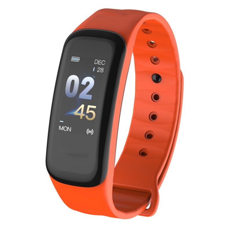 Fitness trin tæller smartwatch bluetooth mænd kvinder blodtryks pulsmåler intelligente armbåndsure: O