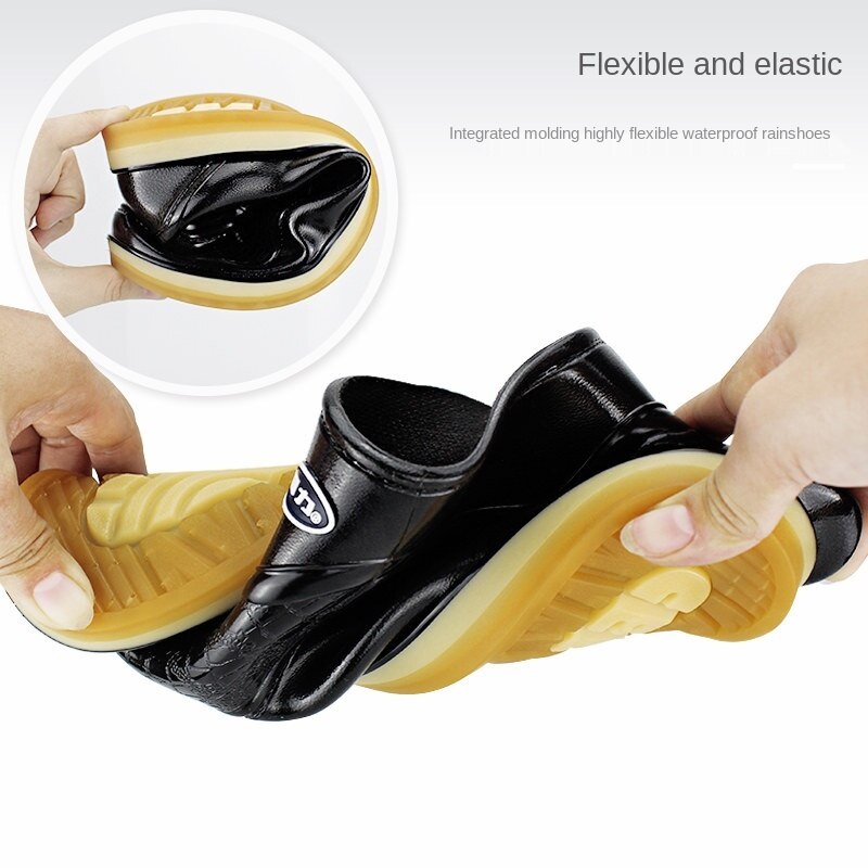 Zapatos antideslizantes impermeables para hombre, zapatillas de tubo corto resistentes al desgaste, resistentes a la lluvia