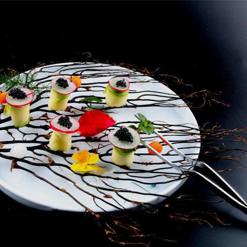 Kitchen Stainless Steel Swing Plate Tool Tweezers Molecular Cooking Western Food Cooking Dishes Tools Chef Art E3Z7