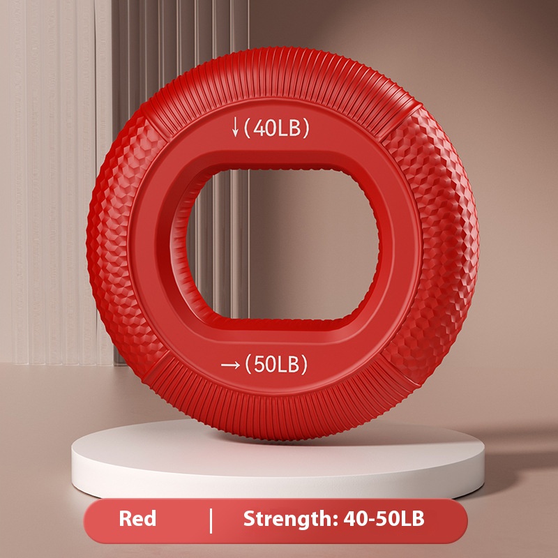 Anillo de agarre de silicona con fuerza ajustable, dispositivo de agarre de silicona para entrenamiento de rehabilitación de fuerza, bola de agarre: Rojo
